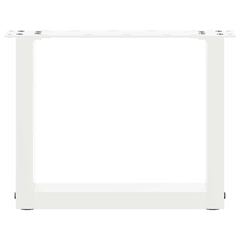 vidaXL Coffee Table Legs U-Shaped 2 pcs White 40x(30-31) cm Steel 5