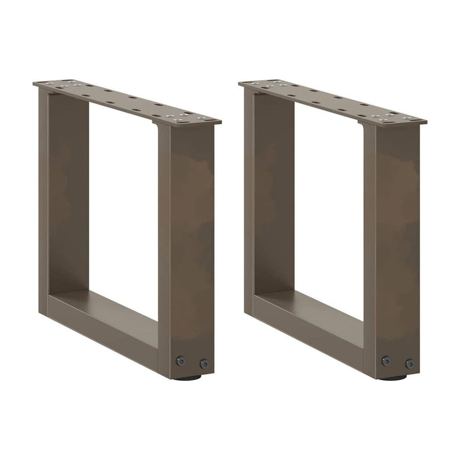 Coffee Table Legs U-Shaped 2 pcs Natural Steel