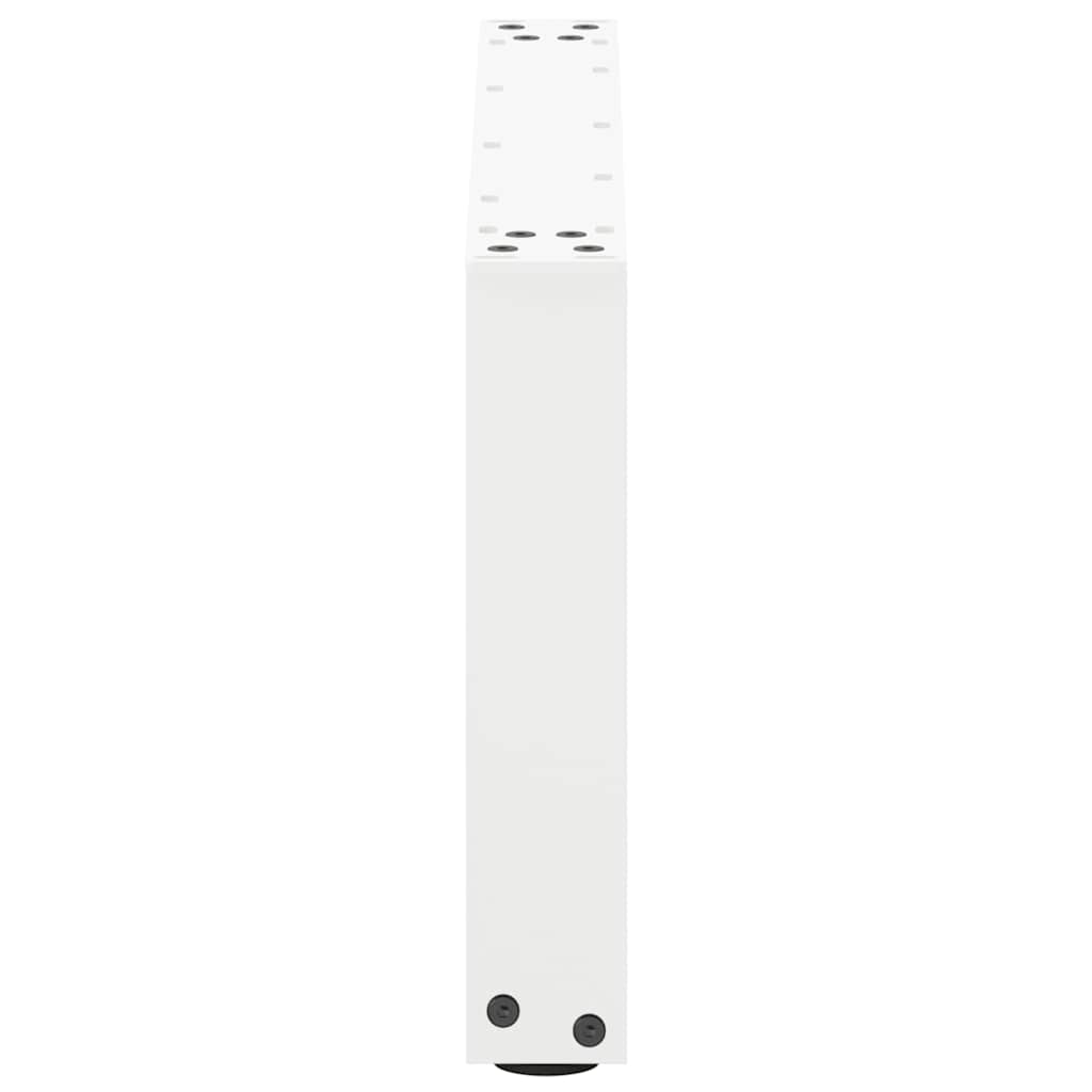 vidaXL Coffee Table Legs U-Shaped 2 pcs White 60x(30-31) cm Steel 6
