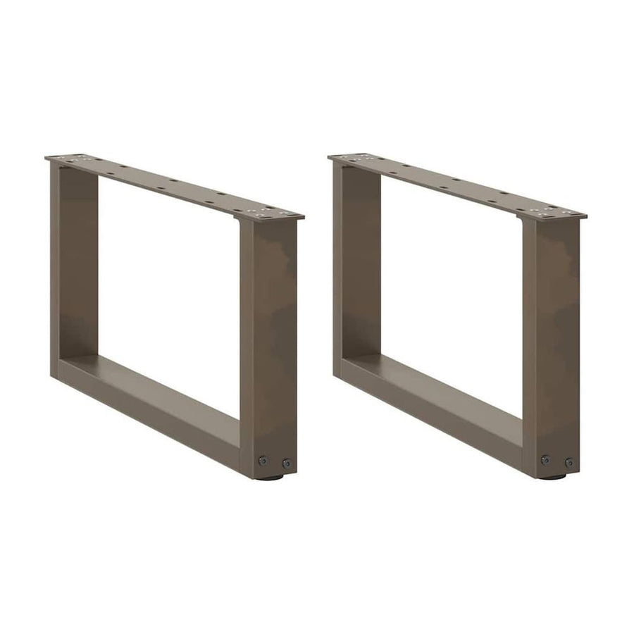 Coffee Table Legs U-Shaped 2 pcs Natural Steel