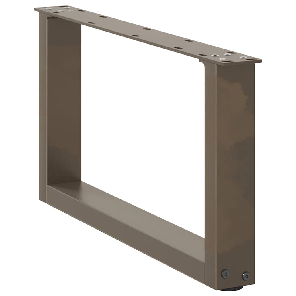 vidaXL Coffee Table Legs U-Shaped 2 pcs Natural Steel 70x(30-31) cm Steel 4