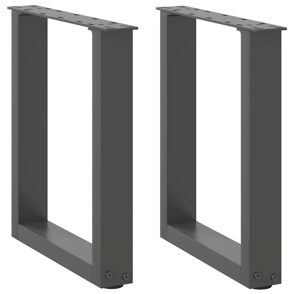 vidaXL Coffee Table Legs U-Shaped 2 pcs Anthracite 28x(42-43) cm Steel 1