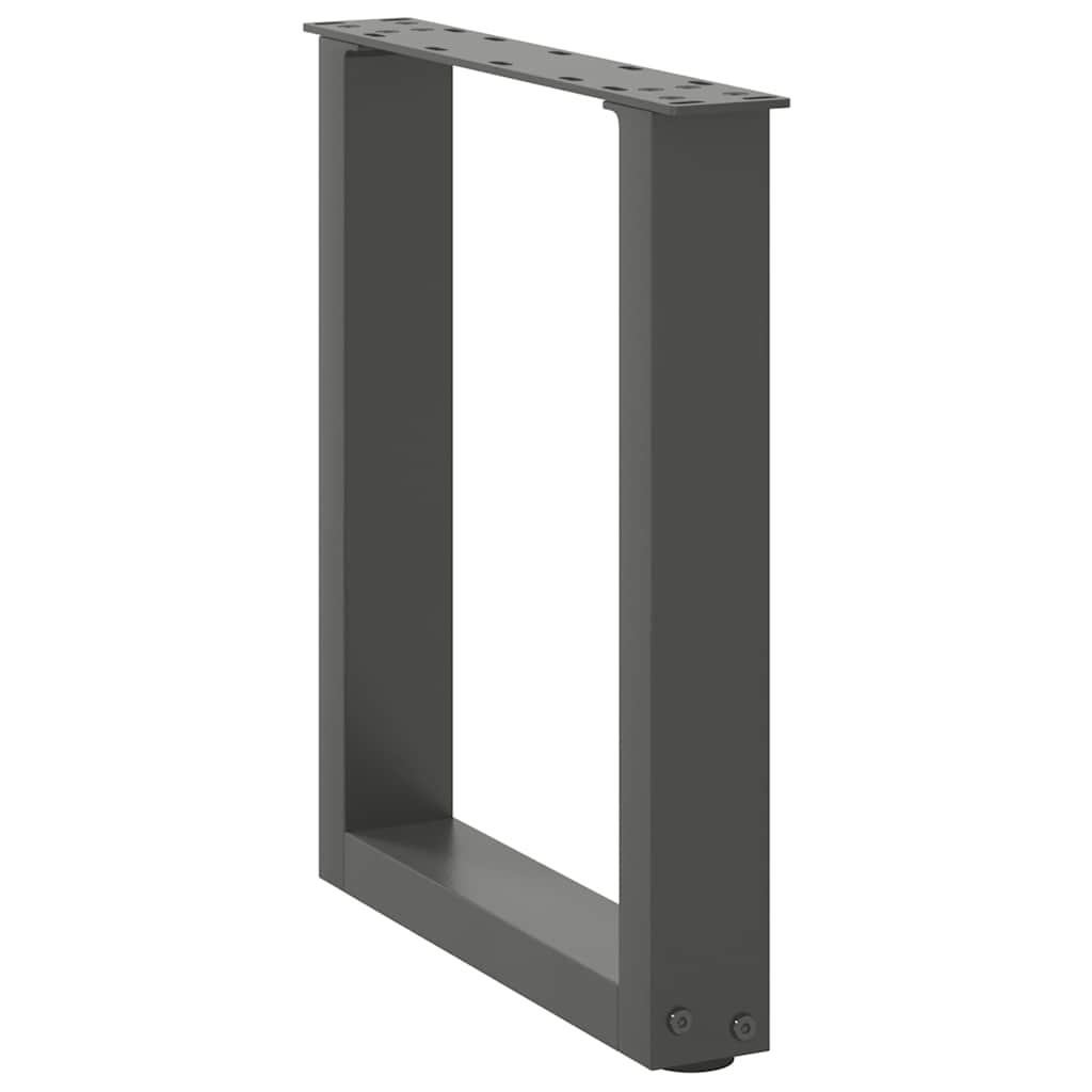 vidaXL Coffee Table Legs U-Shaped 2 pcs Anthracite 28x(42-43) cm Steel 4