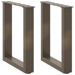 vidaXL Coffee Table Legs U-Shaped 2 pcs Natural Steel 28x(42-43) cm Steel 1