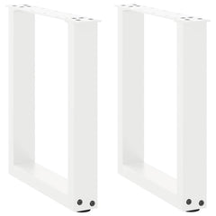 vidaXL Coffee Table Legs U-Shaped 2 pcs White 38x(42-43) cm Steel 1