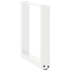 vidaXL Coffee Table Legs U-Shaped 2 pcs White 38x(42-43) cm Steel 4