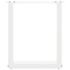 vidaXL Coffee Table Legs U-Shaped 2 pcs White 38x(42-43) cm Steel 5