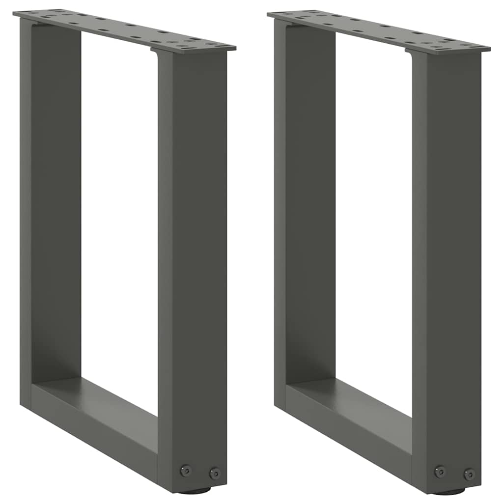 vidaXL Coffee Table Legs U-Shaped 2 pcs Anthracite 38x(42-43) cm Steel 1