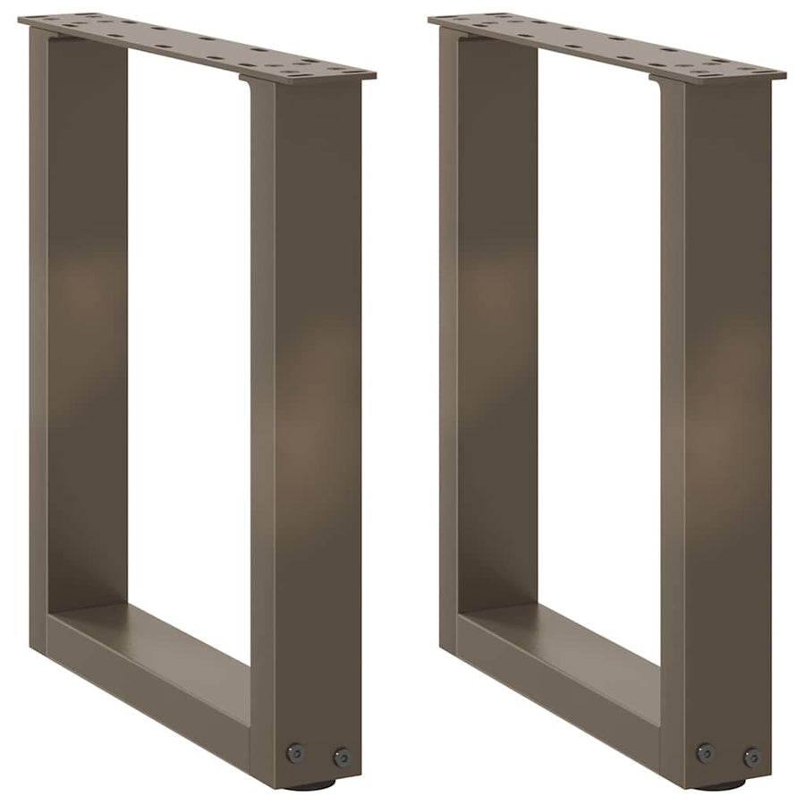 vidaXL Coffee Table Legs U-Shaped 2 pcs Natural Steel 38x(42-43) cm Steel 1