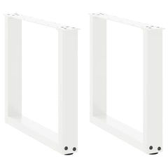 vidaXL Coffee Table Legs U-Shaped 2 pcs White 50x(42-43) cm Steel 1