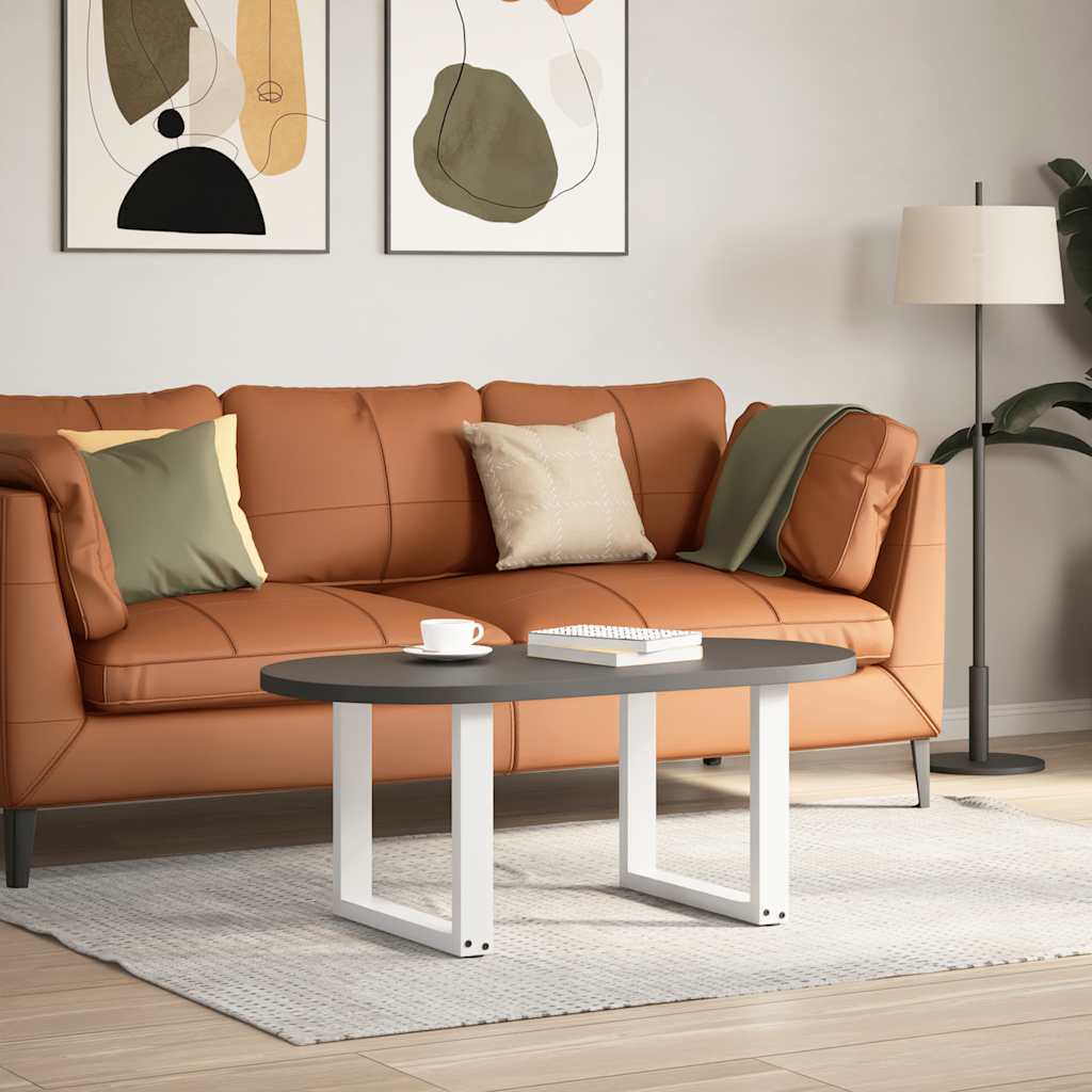 vidaXL Coffee Table Legs U-Shaped 2 pcs White 50x(42-43) cm Steel 2