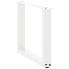 vidaXL Coffee Table Legs U-Shaped 2 pcs White 50x(42-43) cm Steel 4