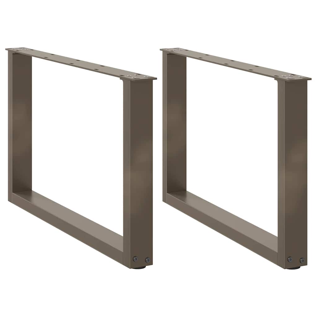 vidaXL Coffee Table Legs U-Shaped 2 pcs Natural Steel 70x(42-43) cm Steel 1