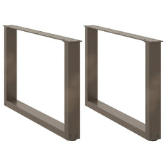 vidaXL Coffee Table Legs U-Shaped 2 pcs Natural Steel 70x(42-43) cm Steel 1