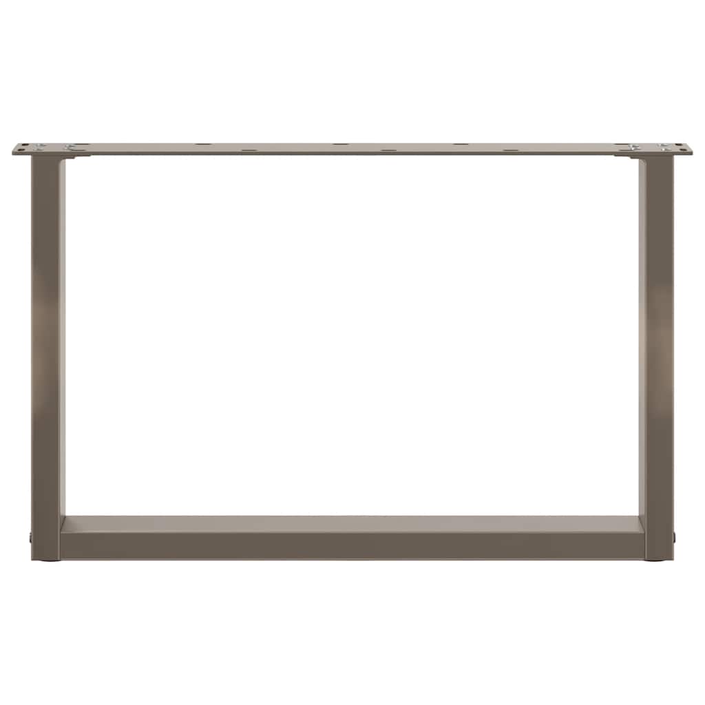 vidaXL Coffee Table Legs U-Shaped 2 pcs Natural Steel 70x(42-43) cm Steel 5