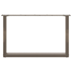 vidaXL Coffee Table Legs U-Shaped 2 pcs Natural Steel 70x(42-43) cm Steel 5