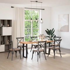 Bar Table Legs U-Shaped Steel 2 pcs Black 38 x (72-73) cm