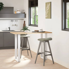 vidaXL Bar Table Legs U-Shaped Steel 2 pcs White