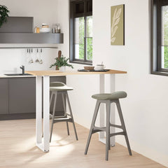 vidaXL Bar Table Legs U-Shaped Steel 2 pcs White