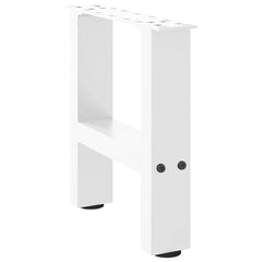 vidaXL Coffee Table Legs White 2 pcs 30x(30-31) cm Steel 3