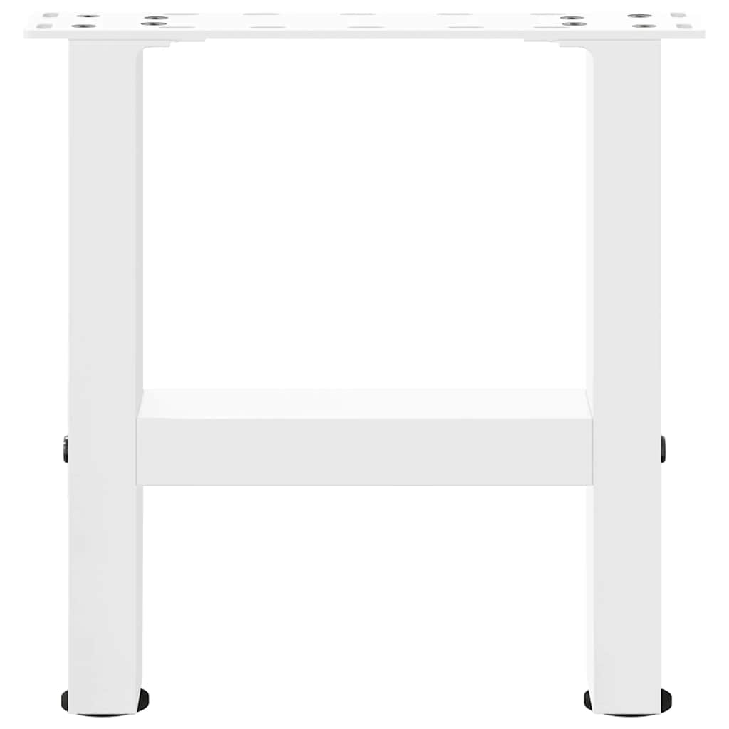vidaXL Coffee Table Legs White 2 pcs 30x(30-31) cm Steel 5