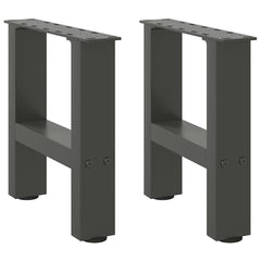 vidaXL Coffee Table Legs Anthracite 2 pcs 30x(30-31) cm Steel 2