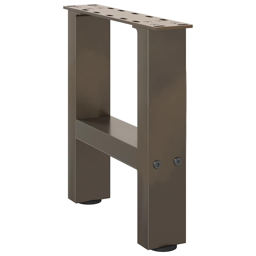 vidaXL Coffee Table Legs Natural Steel 2 pcs 30x(30-31) cm Steel 3