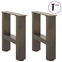 vidaXL Coffee Table Legs Natural Steel 2 pcs 30x(30-31) cm Steel 4