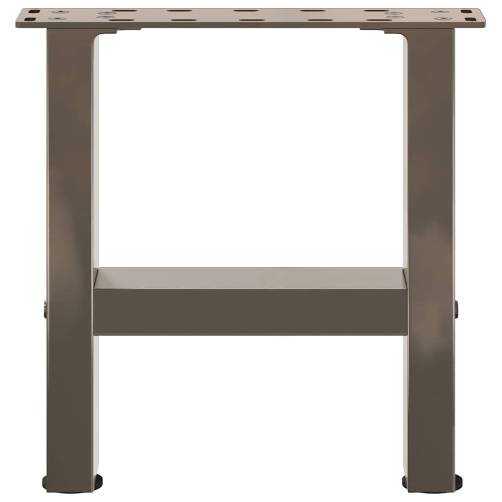 vidaXL Coffee Table Legs Natural Steel 2 pcs 30x(30-31) cm Steel 5