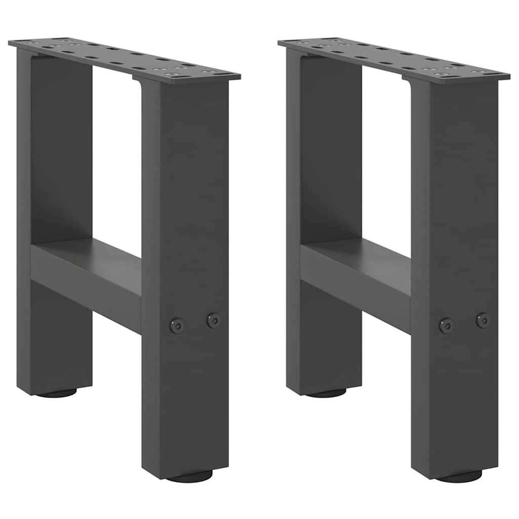 vidaXL Coffee Table Legs Anthracite 2 pcs 40x(30-31) cm Steel 2