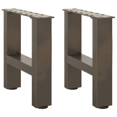 vidaXL Coffee Table Legs Natural Steel 2 pcs 40x(30-31) cm Steel 2