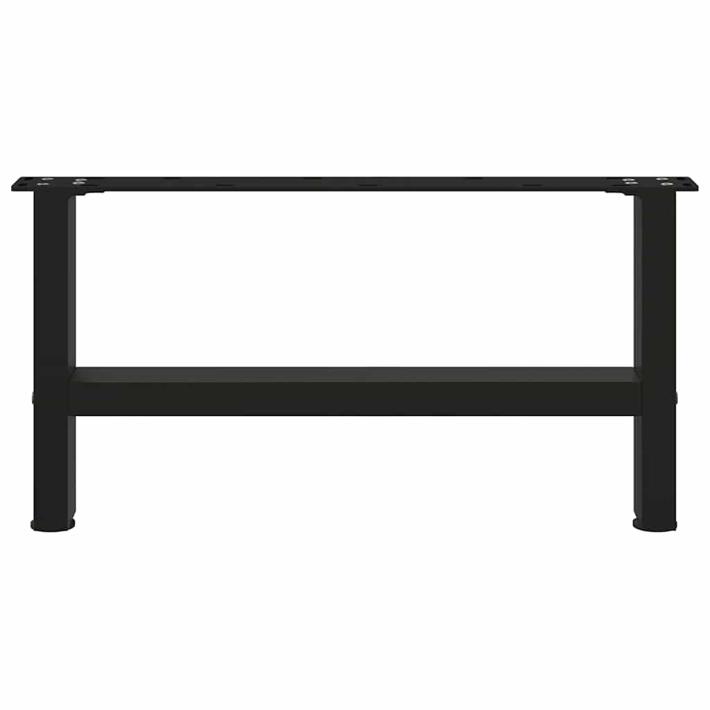 vidaXL Coffee Table Legs Black 2 pcs 70x(30-31) cm Steel 5