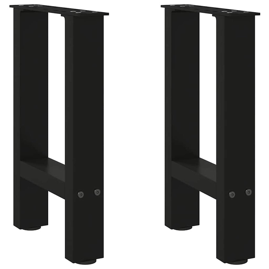 vidaXL Coffee Table Legs Black 2 pcs 28x(42-43) cm Steel 1