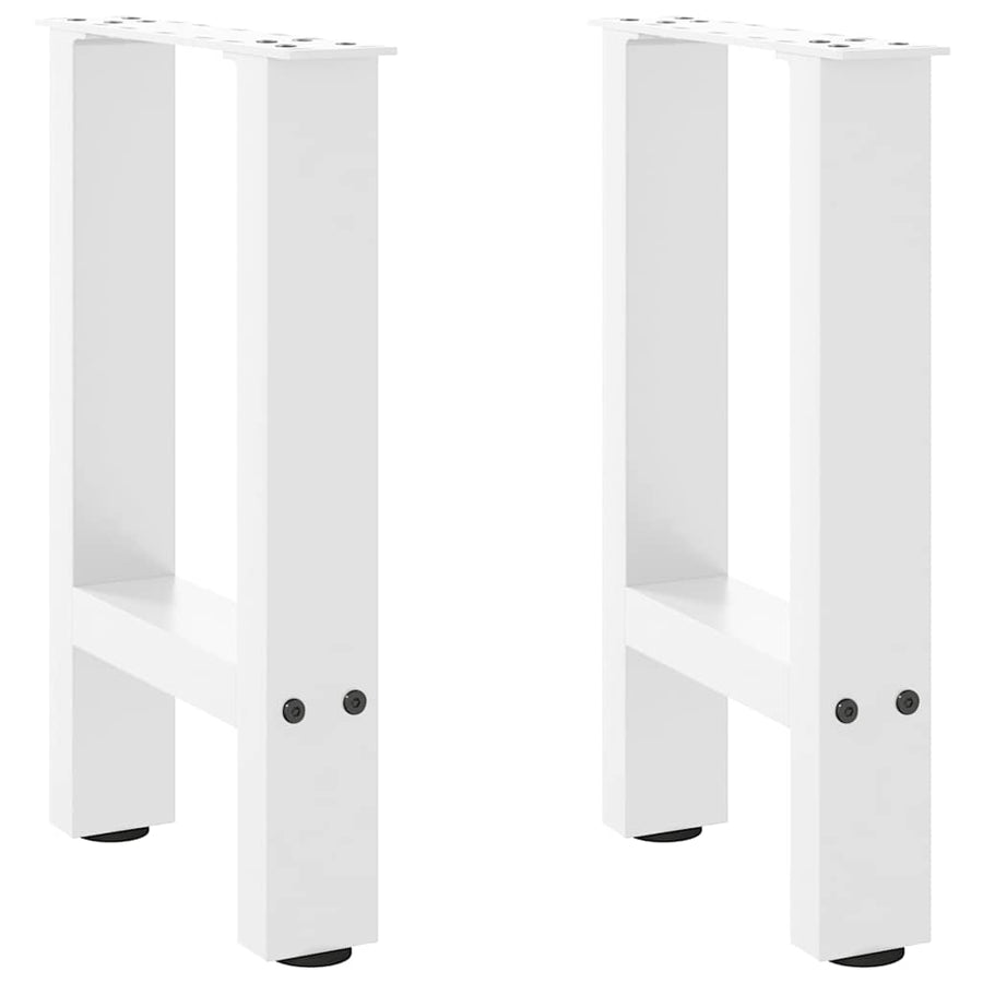 vidaXL Coffee Table Legs White 2 pcs 28x(42-43) cm Steel 1