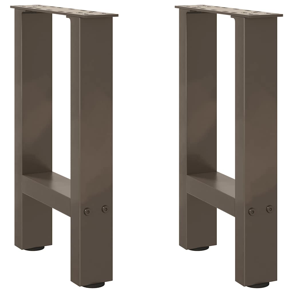 vidaXL Coffee Table Legs Natural Steel 2 pcs 28x(42-43) cm Steel 1