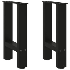 vidaXL Coffee Table Legs Black 2 pcs 38x(42-43) cm Steel 1