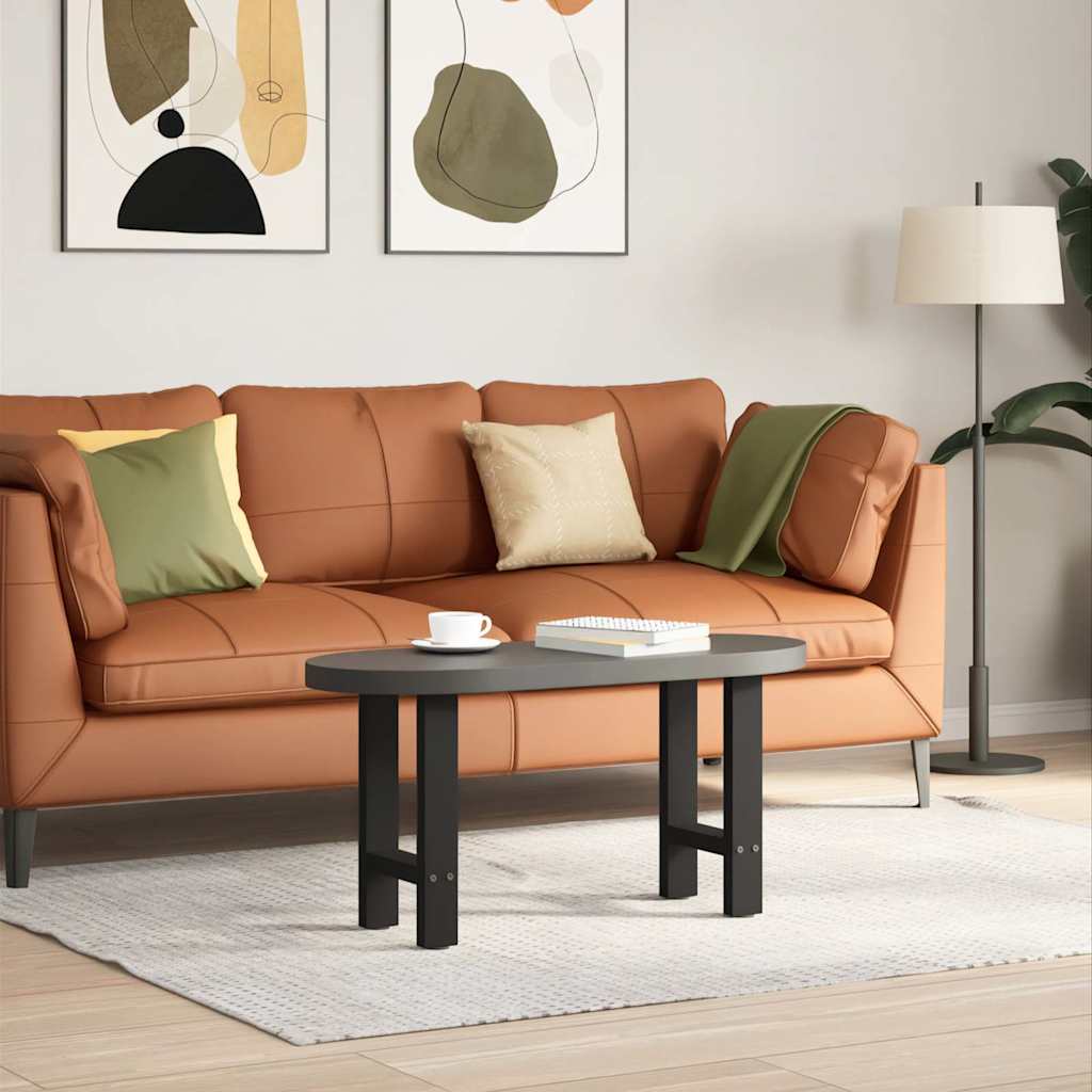 vidaXL Coffee Table Legs Black 2 pcs 38x(42-43) cm Steel 2
