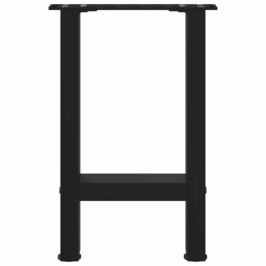 vidaXL Coffee Table Legs Black 2 pcs 38x(42-43) cm Steel 5