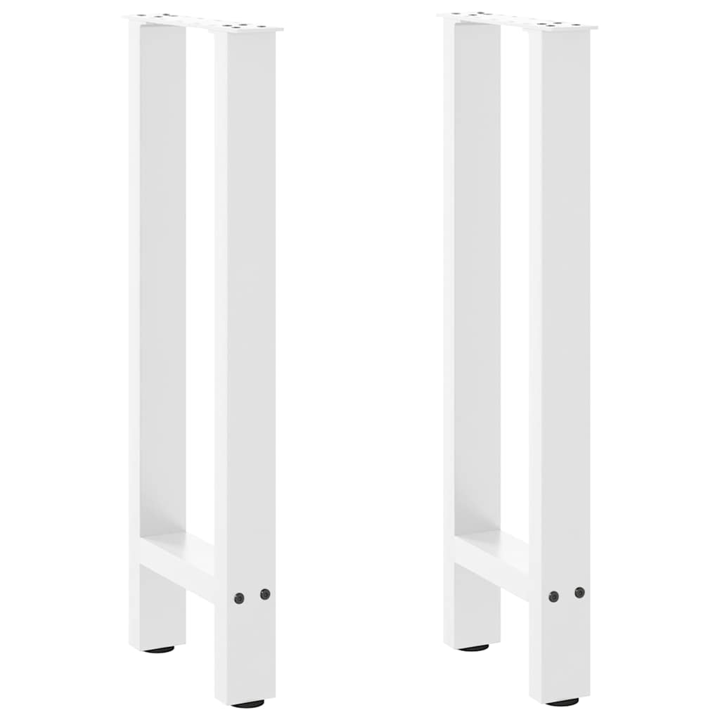 vidaXL Console Table Legs White 2 pcs 38x(72-73) cm Steel 1
