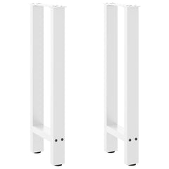 vidaXL Console Table Legs White 2 pcs 38x(72-73) cm Steel 1