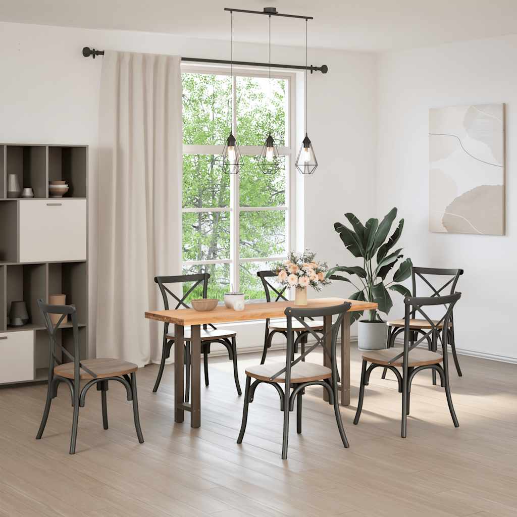 vidaXL Coffee Table Legs Steel 2 pcs Steel Natural