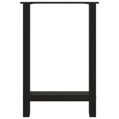 vidaXL Dining Table Legs Black 2 pcs 60x(72-73) cm Steel 5
