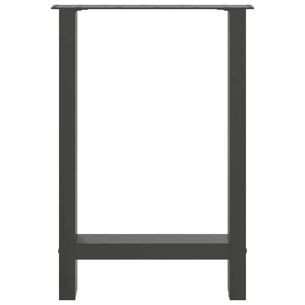 vidaXL Dining Table Legs Anthracite 2 pcs 60x(72-73) cm Steel 5