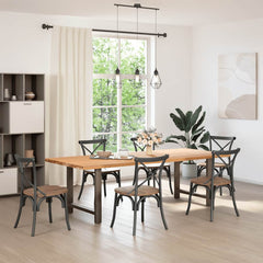 vidaXL Coffee Table Legs Steel 2 pcs Steel Natural