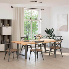 Dining Table Legs 2 pcs Steel Anthracite 100 x (72-73) cm
