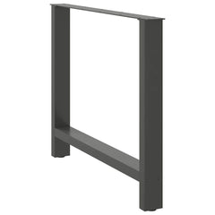 Dining Table Legs 2 pcs Steel Anthracite 100 x (72-73) cm