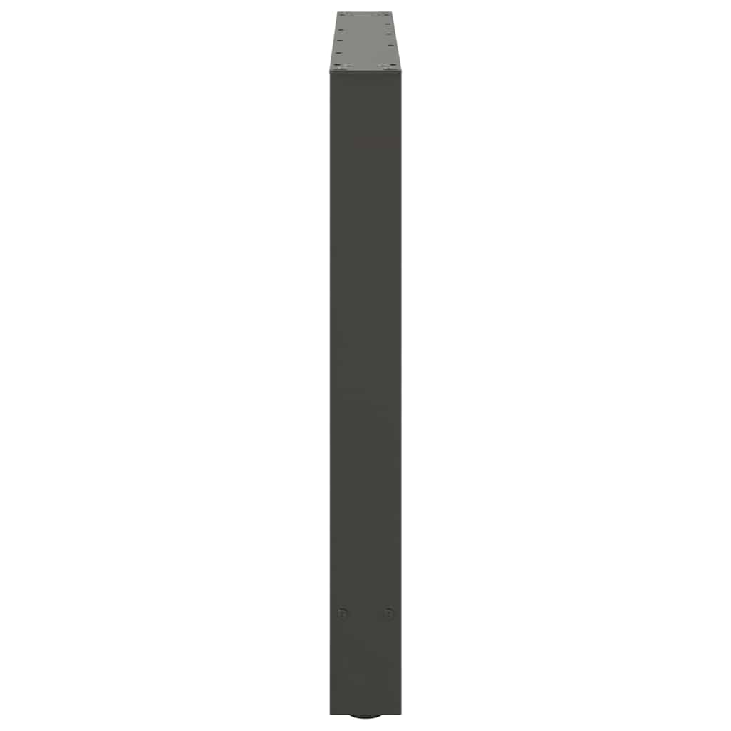 Dining Table Legs 2 pcs Steel Anthracite 100 x (72-73) cm