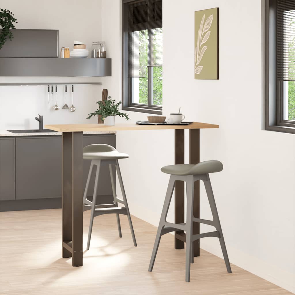 vidaXL Coffee Table Legs Steel 2 pcs Steel Natural