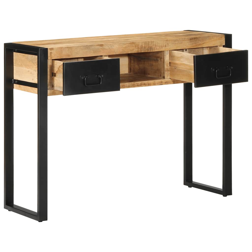 Console Table 100x35x75 cm Solid Rough Wood Mango Solid rough mango wood