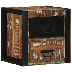 vidaXL Bedside Cabinet Multicolour 40x35x40 cm Solid Wood Reclaimed 4
